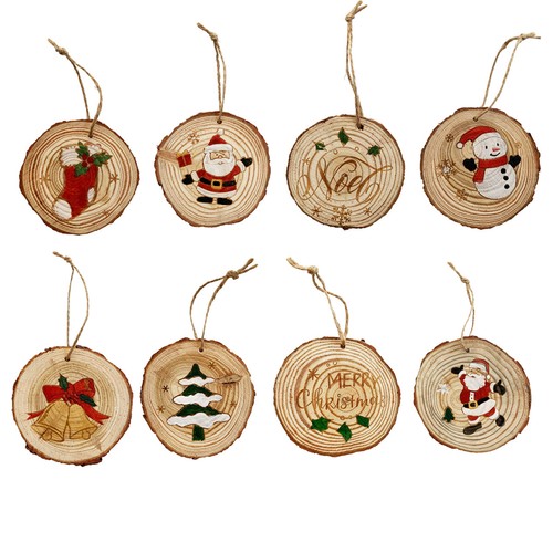 Wooden hanging snowmen santa - hanging,