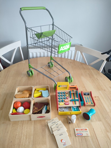 Wooden multicoloured toy cash - multicoloured,