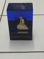 Vintage Carlsberg Export Lager Bar Font Beer Pump Topper Mancave Blue & Gold
