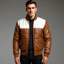 Men’s Brown & White Puffer