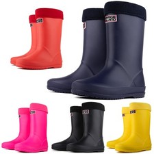 Kids Wellies Boys/Girls Waterproof Wellington Boots Toddler Rain Welly Unisex