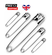 50Pc SAFETY PINS Assorted Sizes Small-Large Silver Clothes Textile Hemming Craft