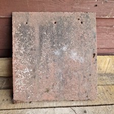 4no Reclaimed Russell Concrete Red Tile And A Half Plain Tiles 10.5" X 9.75"