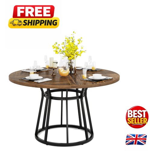 Minimalist round dining room - round,