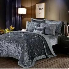 Velvet Quilted Bedspread Set 3