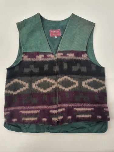 Vintage part leather waistcoat