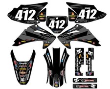 2003-2007 CRF 230 F MAYHEM Black Senge Graphics Kit Compatible with Honda