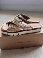 Dune Lexey Gold Woven Leather