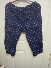 blue printed cotton mid-rise