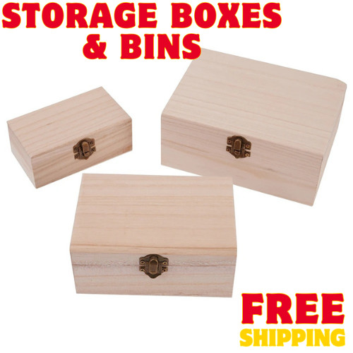 Wooden square hinged storage - hinged,