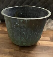 Large Antique Riveted Copper Pot/ Cauldron 17th Century