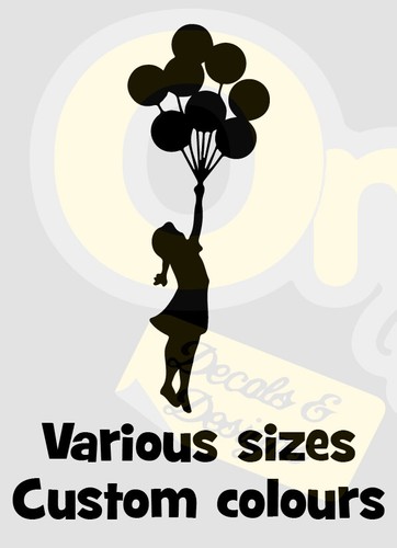 Banksy floating girl with - banksy,