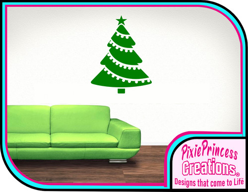 Christmas tree star stencil - christmas,