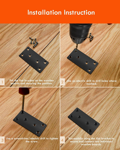10pcs flat brackets for wood - 10pcs,