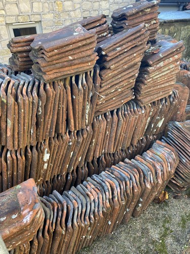 Clay pan tiles reclaimed - clay,