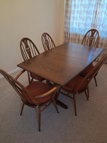 Ercol dining table - ercol, chairs