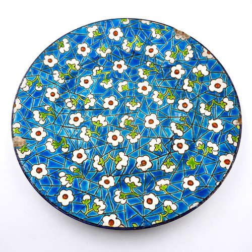 Longwy faience plate - faience,