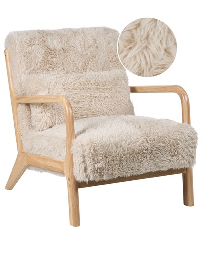 Armchair skovde faux fur light - armchair,