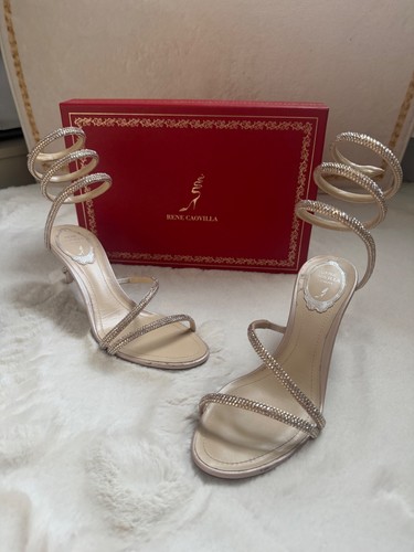 Rene caovilla heels beige - rene,