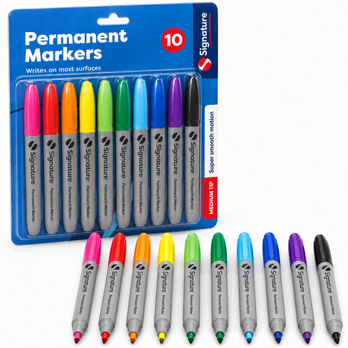 Permanent marker pens black - permanent,