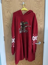 Disney Mickey Mouse Christmas Holiday Fleece Hoodie M/L