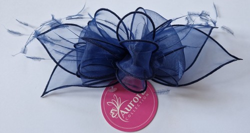 Organza feathers fascinator - organza,