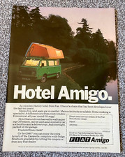 Rare Original Vintage 1980's Magazine Car Advert Art Picture FIAT Amigo Ad 80's