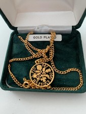 gold plated necklace featuring