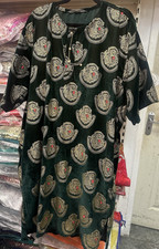 Green patterned kaftan dress - kaftan,