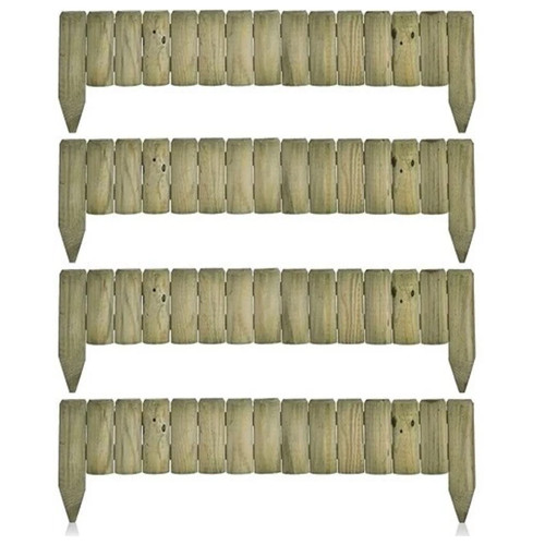 Wooden garden border edging - wooden,