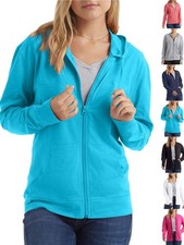 Ladies Loose Fit Zip Up Hoodie