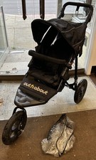 Out N About Nipper 360 Off-Road Buggy Pram Pushchair Black & Rain Cover
