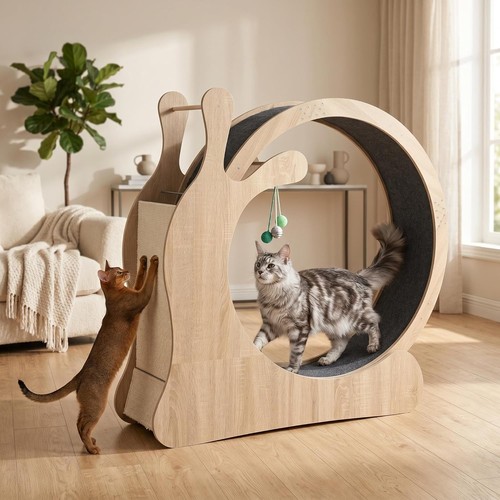 Cat exercise wheel - cat,