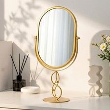 Oval Makeup Mirror with Stand