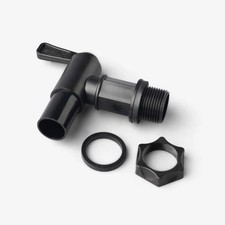 Black Fast Flow Tap for Water Butt 50% Faster 25mm (3/4" BSP)