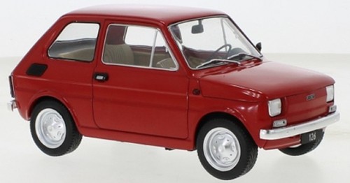 Fiat 126 1972 red diecast