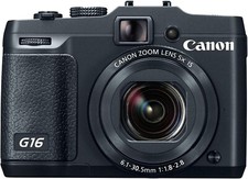 Canon PowerShot G16 12.1 MP Digital Camera - Black