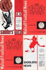 1960's WALSALL FC HOME FOOTBALL PROGRAMMES - Your Choice - FREE Postage
