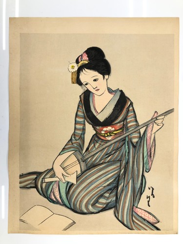 Yumeji woodblock print a - yumeji,