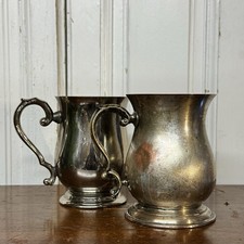 Vintage Pewter Tankards Beer