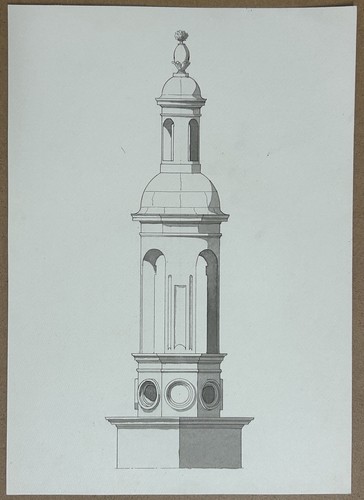 Antique original ink drawing - antique,
