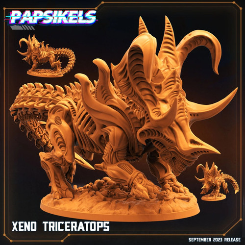 Alien tricerotops miniature - tricerotops,