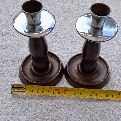 Pair turned wooden - pair,