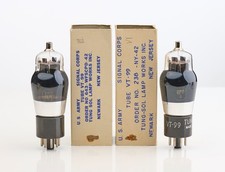 Matched Pair Tung Sol 6F8G, VT-99, CV1918, (6SN7 sub) NOS NIB Square top plate.