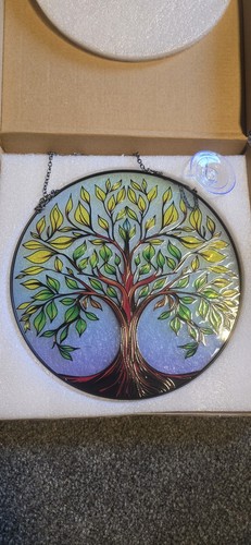 Stained glass tree life - glass, of