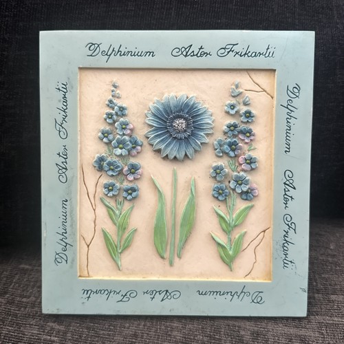 Vintage ceramic floral wall - 3d,