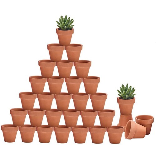 20x mini clay plant pots - 10/20x,