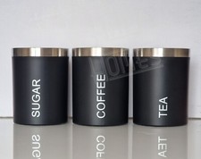 Set Of 3 Canisters Tea Coffee