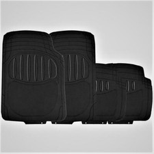 BLACK Rubber/Carpet Set of 4 Heavy Duty Mats fits Classic (V) RM400