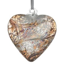Sienna glass heart hanging - sienna,